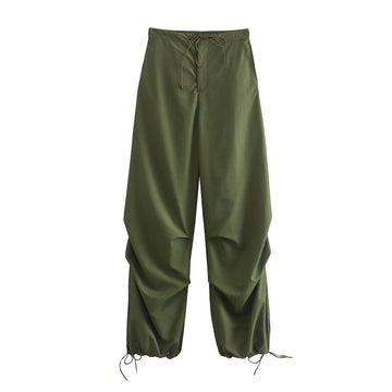 Yipinpay 2023 Parachute Pants For Women Multicolour Women's Cargo Trousers High Waist Baggy Pants Woman Streetwear Summer Pants